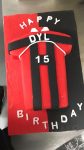 Red & Black Birthday Football Cake